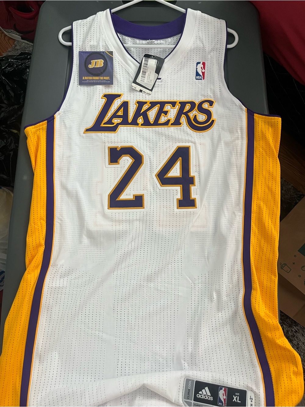 Los Angeles Lakers Kobe Bryant Adidas White Home Authentic Climacool Jersey XL
